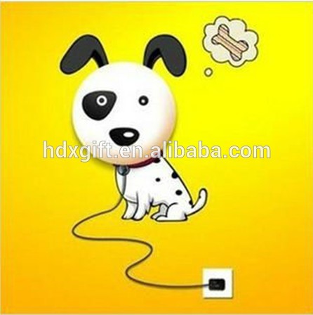 新デザイン3d子犬diyの漫画の壁のステッカーが付いている壁ランプdiyの犬の/豚/ヒマワリの夜の光-ウォールランプ問屋・仕入れ・卸・卸売り