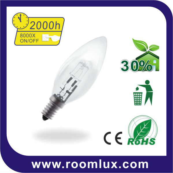 ランプecohalogenc35キャンドルタイプe14220-240v2000h28ワット-ハロゲン電球問屋・仕入れ・卸・卸売り