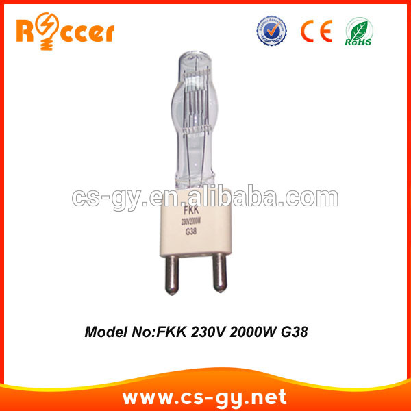 Fkk CP73 3200 kソケットg38 220ボルト/2000ワットハロゲンスタジオランプ電球fkk-ハロゲン電球問屋・仕入れ・卸・卸売り