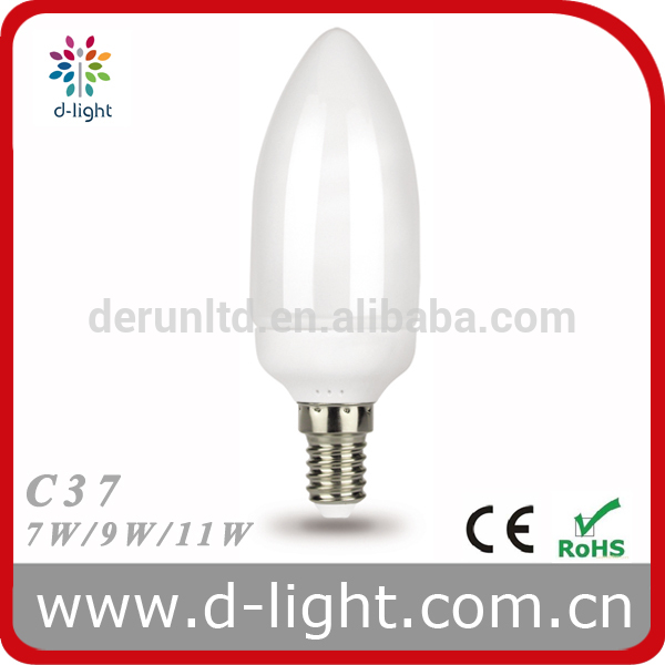 C37 CAL39 cfl省エネランプ7ワット9ワット11ワット220ボルト240ボルトe14 e27キャンドル 形状-省エネ蛍光灯問屋・仕入れ・卸・卸売り