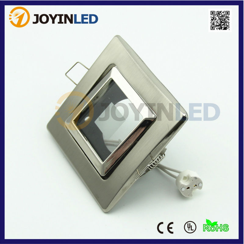 Ledシーリングライトスポットライト器具ホルダー付継手ソケットgu105.3家庭用正方形のアルミニウムハウジング-ランプのコップ問屋・仕入れ・卸・卸売り