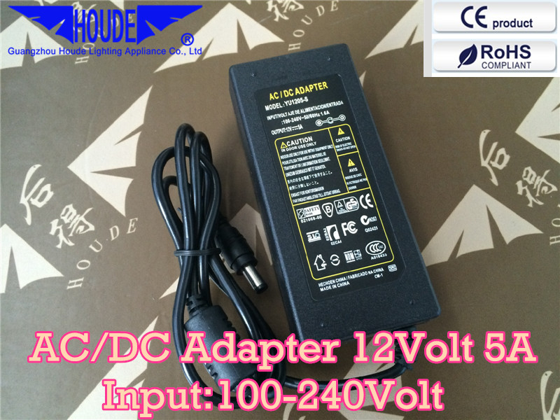 Acdc アダプタ 5a で ku au eu プラグ用led ストリップ 12 volt ce rohs-問屋・仕入れ・卸・卸売り