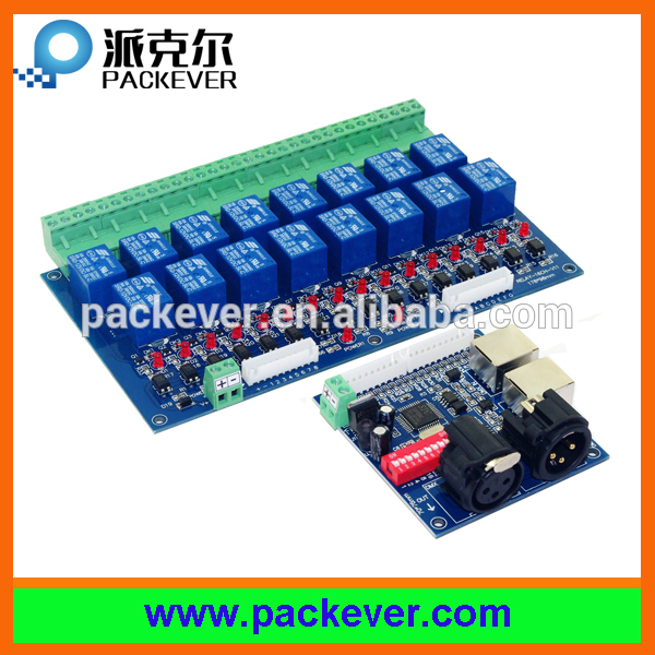 dcリレーdmx51212v10a16チャンネル、 リレースイッチ16chdmx-調光器問屋・仕入れ・卸・卸売り