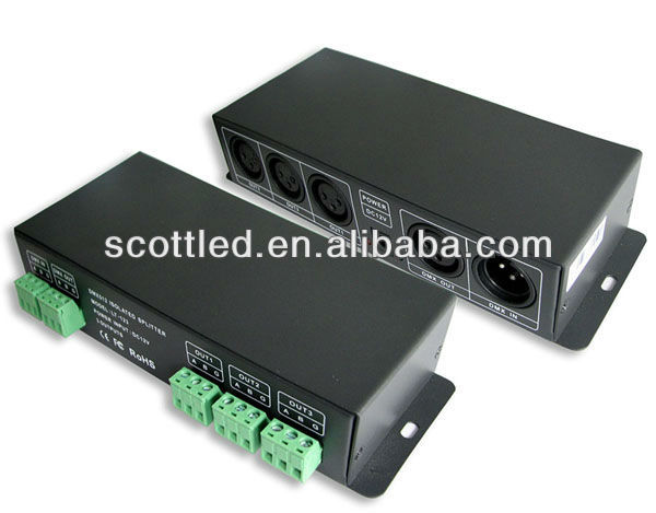 1チャンネル信号入力、3チャンネル信号出力dmxアンプ、アンプdmx信号-調光器問屋・仕入れ・卸・卸売り