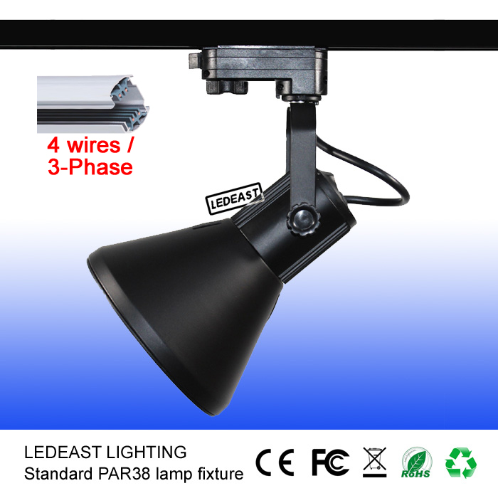 パー38ホルダートラック照明器具2/3/4ワイヤ白黒用e27 par38 ledスポットライト-ランプホルダー、ベース問屋・仕入れ・卸・卸売り
