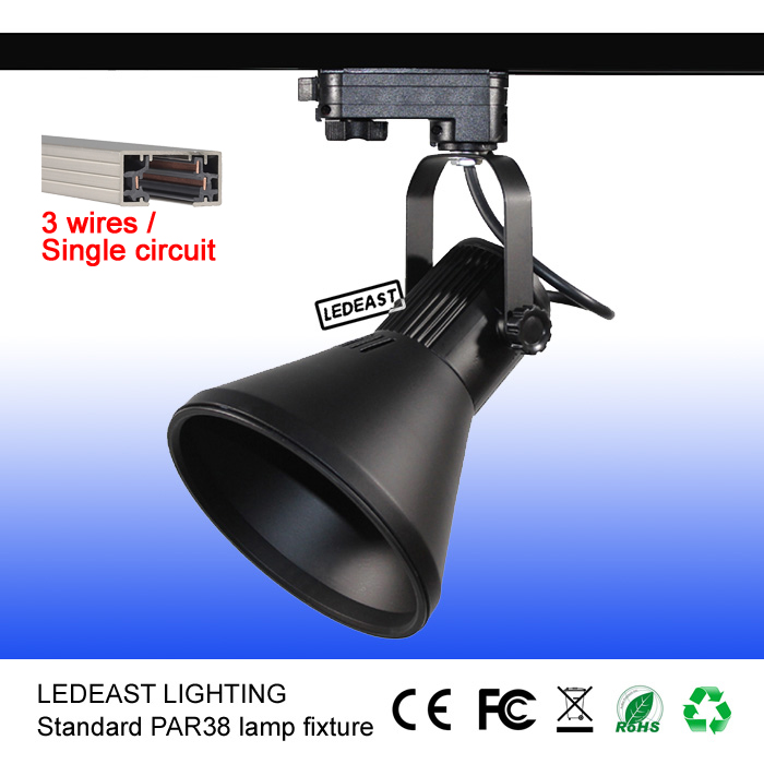 高品質3 ピン トラック照明器具par38電気ランプ ホルダー で白または黒-問屋・仕入れ・卸・卸売り