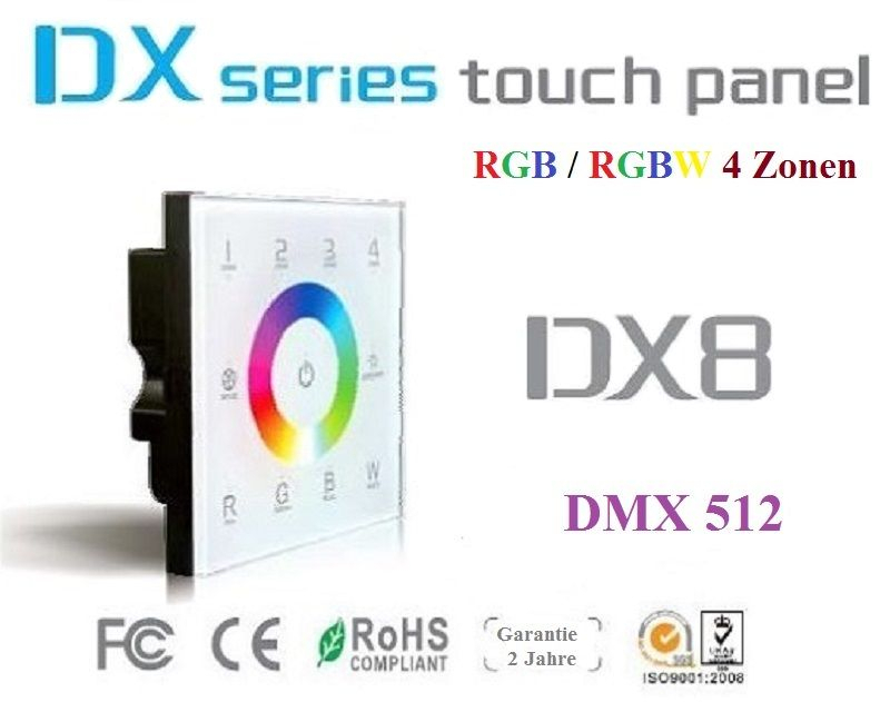 Dx84zonen主導rgbwrfタッチコントローラdmx5122,2.4gwandeinbau4ghzの調光器-調光器問屋・仕入れ・卸・卸売り