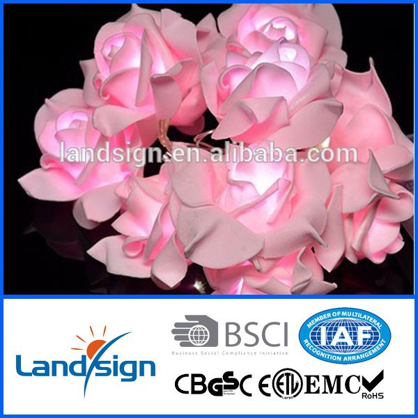 中国の風景ストリングライト屋外用ledガーデンxltd- 127バラの花ledソーラーストリングライト結婚式のパーティーのために-ソーラーライト問屋・仕入れ・卸・卸売り