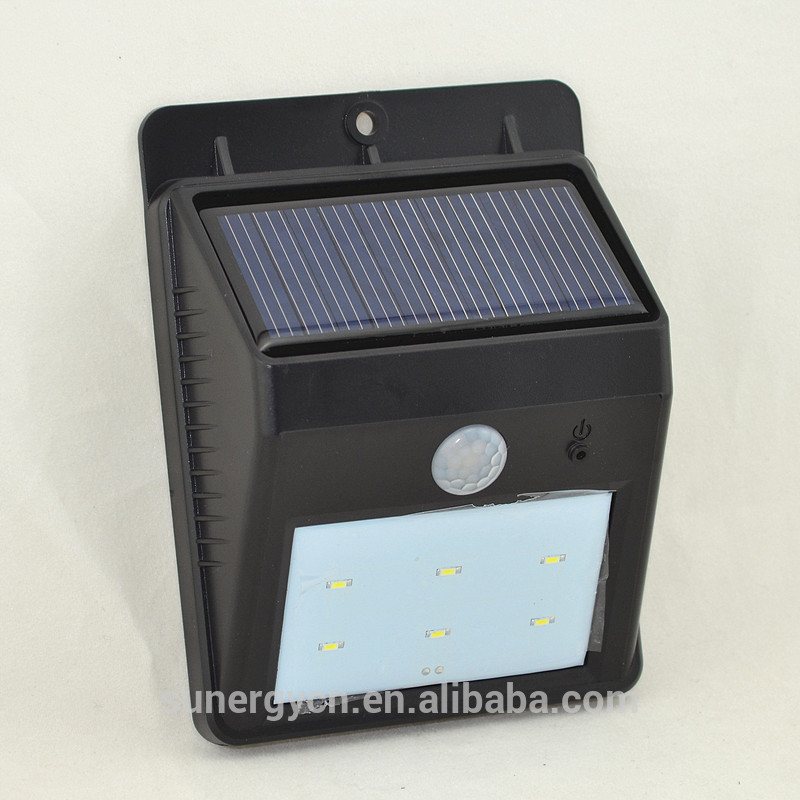 Sunergybst- 67sソーラーモーションセンサーライトled光源6個とモーションセンサー壁掛け式ledライトは電球家のドア-ガーデンライト問屋・仕入れ・卸・卸売り