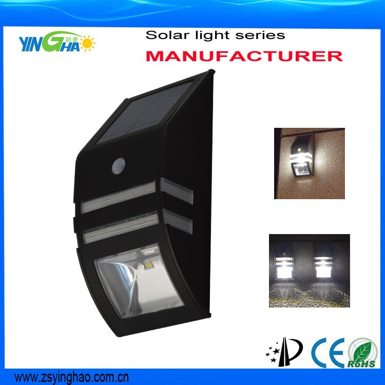 メーカー太陽電池ledライト壁家の照明( yh0607- pir)-屋外用ウォールランプ問屋・仕入れ・卸・卸売り