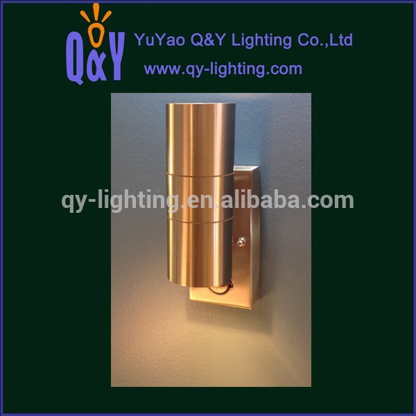 上下2サイドgu10ledスポットライトpirセンサー壁ライトラウンドダブル316ss304ss201ss光-屋外用ウォールランプ問屋・仕入れ・卸・卸売り