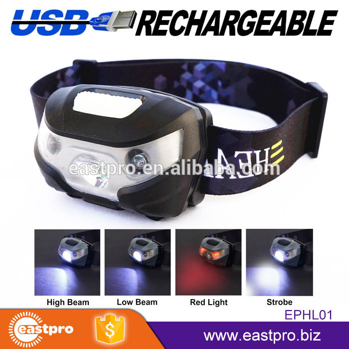Eastpro EPHL01 usb充電irセンサー制御200ルーメンcree led充電式ヘッドランプ-LEDヘッドライト問屋・仕入れ・卸・卸売り