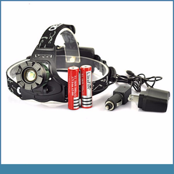 Xml t6 1000ルーメン充電式防水ズーム可能なヘッドランプヘッドライト-LEDヘッドライト問屋・仕入れ・卸・卸売り