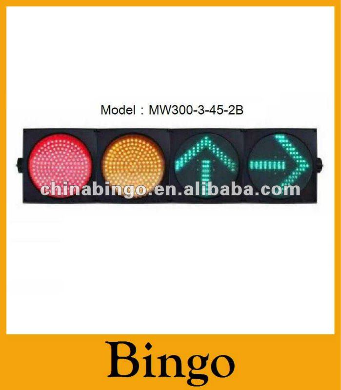 300mm赤・黄色のボールと矢印の交通標識( mw300- 3- 45- 2b)-信号機問屋・仕入れ・卸・卸売り