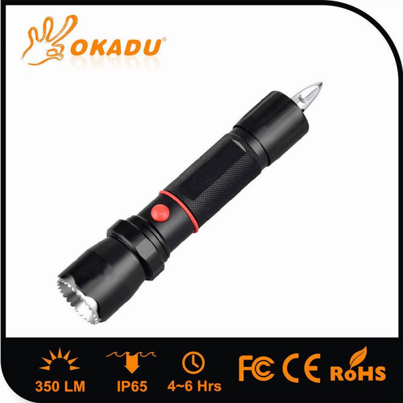 スーパー明るい350lmアルミニウム18650充電式aaa乾電池cree q5 led自己防衛警察懐中電灯-懐中電灯、トーチ問屋・仕入れ・卸・卸売り