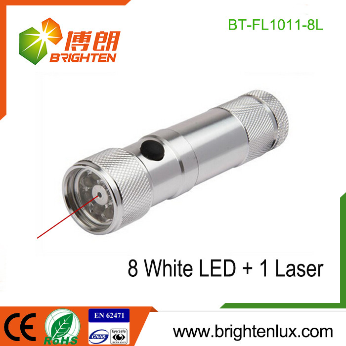 中国工場供給材料安いアルミバッテリー駆動3*aaaポケット小8led赤色レーザー懐中電灯レーザーポインター-懐中電灯、トーチ問屋・仕入れ・卸・卸売り