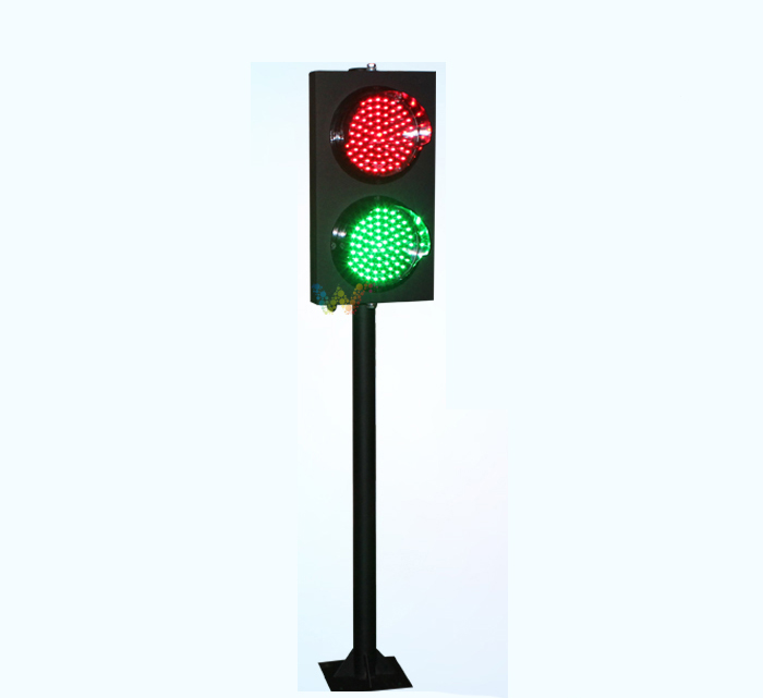 200ミリメートル赤緑トラフィックライト付きポール防水led点滅ライト交通信号-信号機問屋・仕入れ・卸・卸売り