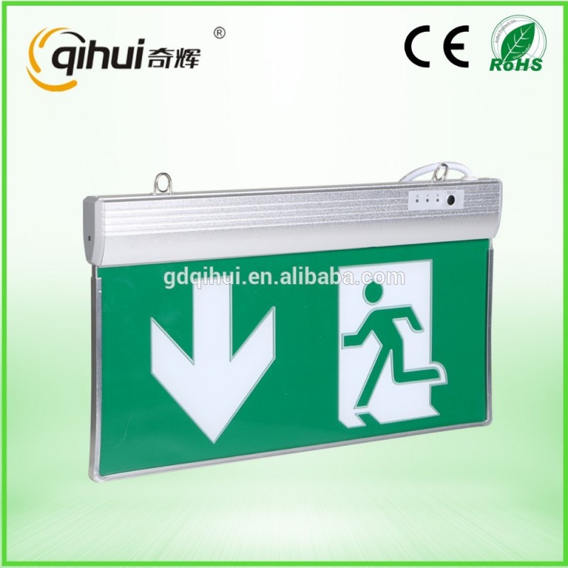 2016 qihui高品質3ワットledアクリル+アルミ両面凹型緊急ライトQH-2010-非常灯問屋・仕入れ・卸・卸売り