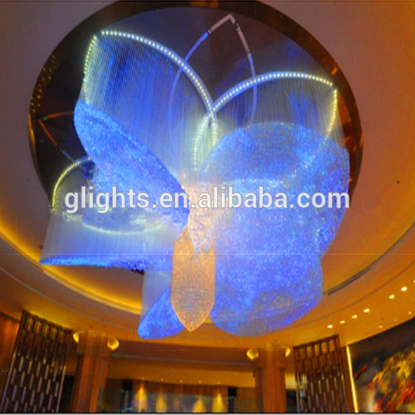 2015プロの良いデザイン光ファイバー天井シャンデリアライトアプリケーションの宴会場-繊維光学ライト問屋・仕入れ・卸・卸売り