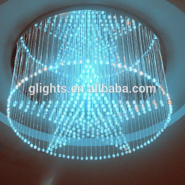 ラウンドデザイン2014年繊維光学照明シャンデリアが点灯-繊維光学ライト問屋・仕入れ・卸・卸売り