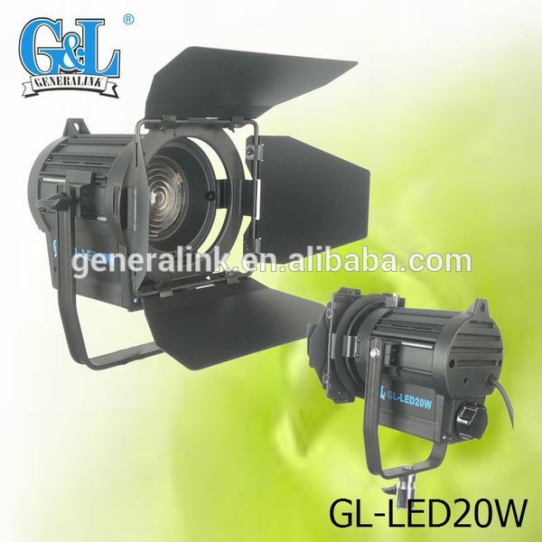 GL-LED20W ceの承認高cri ledフレネルスポットライト-ビデオライト問屋・仕入れ・卸・卸売り