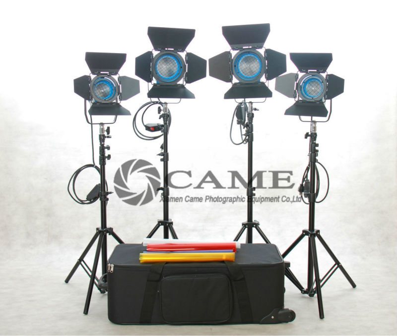 4個ライト( 2x300w1x650w1x150w) フレネルタングステン光キット-プールはつく問屋・仕入れ・卸・卸売り