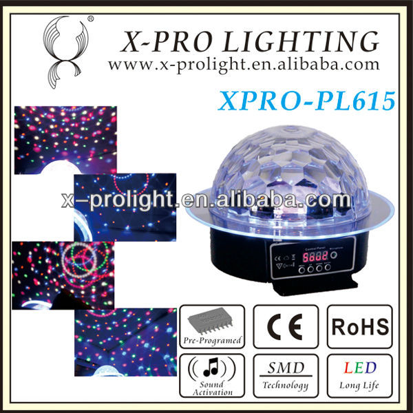 Xpro- pl615高品質ledクリスタルボールライト-レーザー光線問屋・仕入れ・卸・卸売り