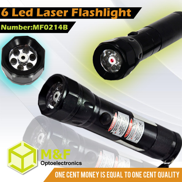 6+1mini赤レーザー光の価格競争力のある乾電池懐中電灯トーチ-レーザー光線問屋・仕入れ・卸・卸売り