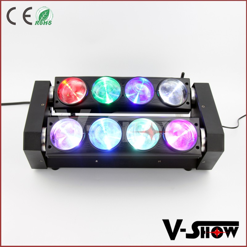ブランドの新しいledムービングヘッドrgbwdmxダブルヘッドmovingheadスパイダーledライトベースがなくても-移動ヘッドライト問屋・仕入れ・卸・卸売り