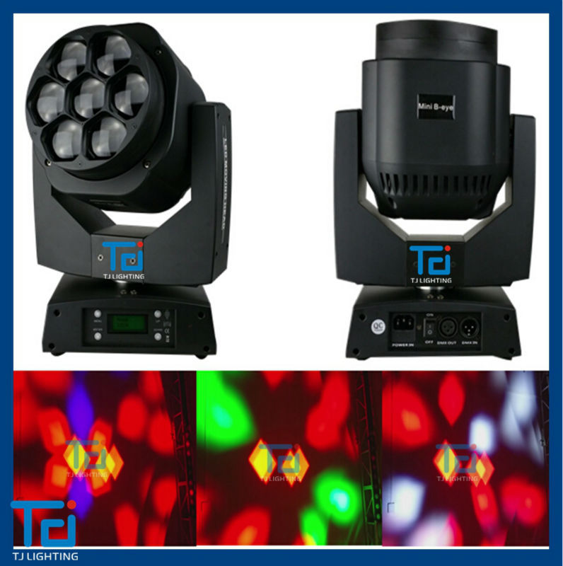 ミニ蜂アイ7 × 15ワットled移動ヘッド/ズームled移動光ステージライト-移動ヘッドライト問屋・仕入れ・卸・卸売り