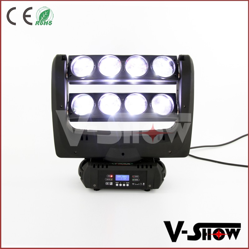 白8x10wビームダブルヘッドが移動するパーティーソケットと光のled-移動ヘッドライト問屋・仕入れ・卸・卸売り