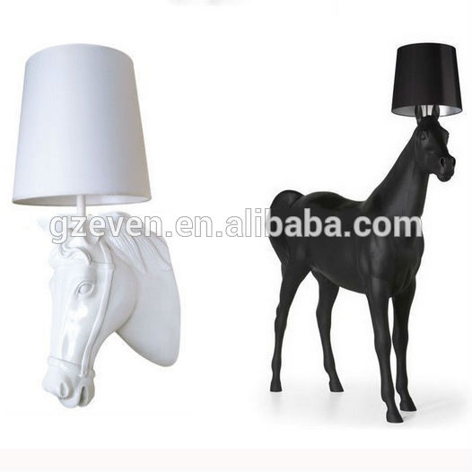現代moooi黒と白樹脂馬の フロア ランプ用ショーケース装飾-フロアスタンド問屋・仕入れ・卸・卸売り