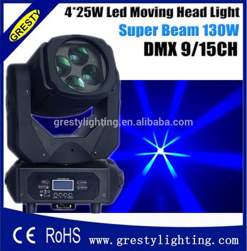 ホットプロモーション4 × 25ワットledスーパービーム移動ヘッドledディスコライト-移動ヘッドライト問屋・仕入れ・卸・卸売り
