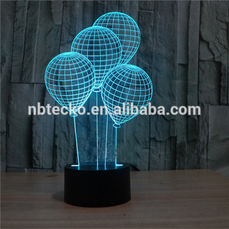 3d ビジョン バルーン形状装飾usb充電led ナイト ランプ-ナイトライト問屋・仕入れ・卸・卸売り
