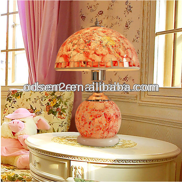 odsen赤い傘状のシェードテーブルランプベースボール付き結婚式の寝室のための中国製-ナイトライト問屋・仕入れ・卸・卸売り