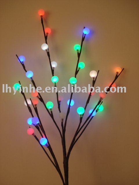 多色刷りのクリスマスは枝ライトを導いた-パーティー、祭り用照明問屋・仕入れ・卸・卸売り