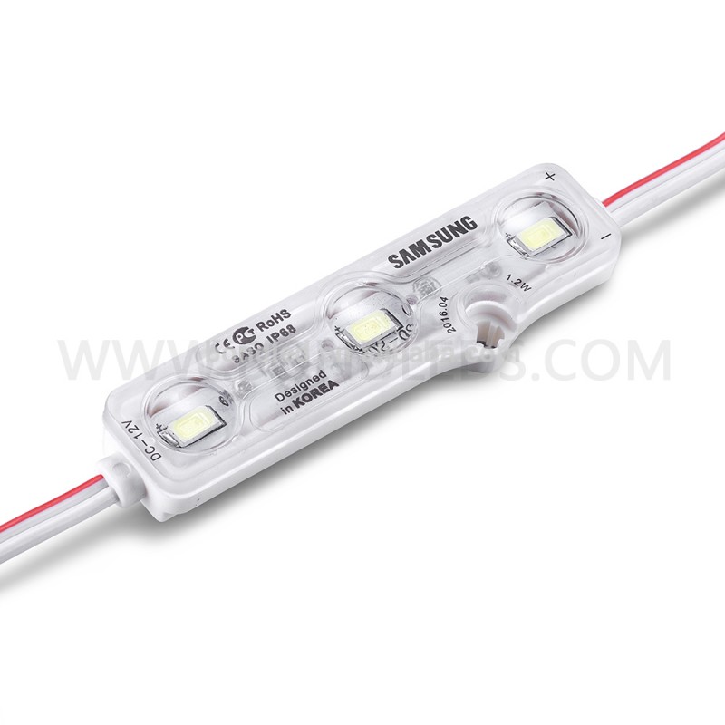 ホット!!! ce rohs 1.2ワットdc12v 5630 smd ledモジュールのバックライトサムスンledピクセルレンズモジュールで120度レンズ-LEDモジュール問屋・仕入れ・卸・卸売り