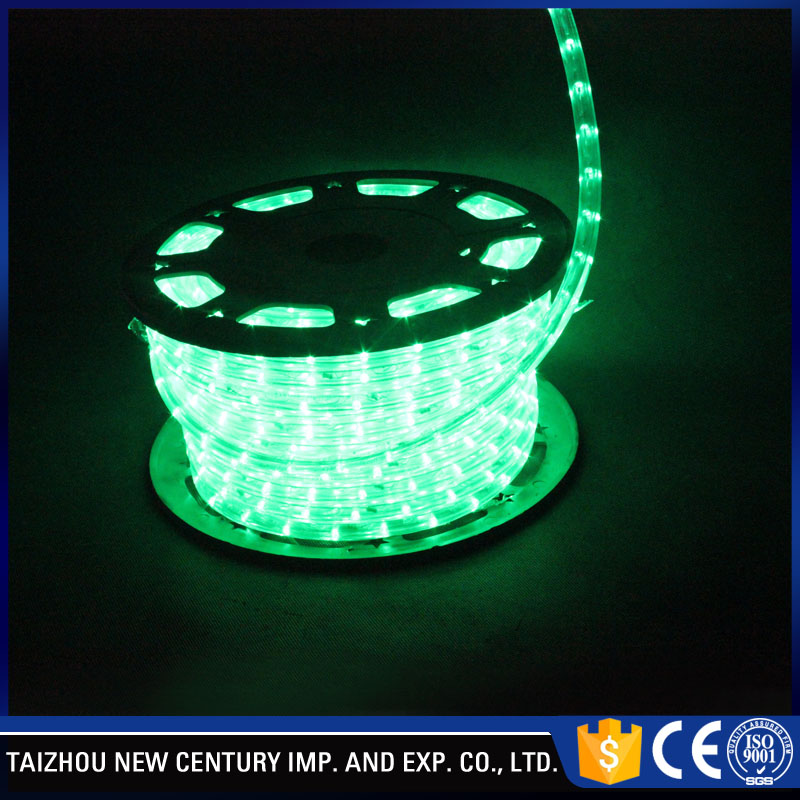 防水接続可能13ミリメートル緑ledロープライト-LEDはライトをロープをかける問屋・仕入れ・卸・卸売り
