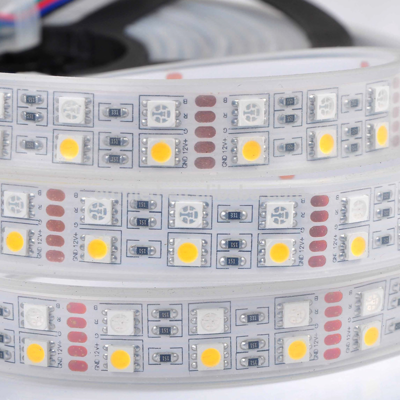 12ボルト5メートル10メートルシリコンチューブ防水smd 5050 rgbw ledフレキシブルストリップ-LEDの滑走路端燈問屋・仕入れ・卸・卸売り