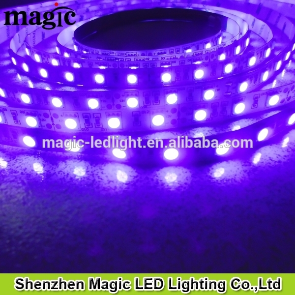 紫外線紫光pcb黒白5050ledストリップ5m400nmのsmd防水ledストリップ-LEDの滑走路端燈問屋・仕入れ・卸・卸売り