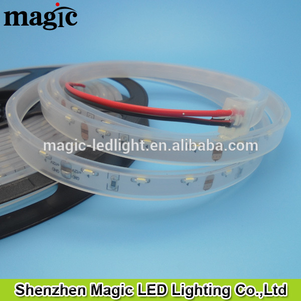 Ip66 ip67柔らかい シリコン チューブ防水nw cri80 60led 12 ボルト smd335横から見た図335 led ストリップ 60led-問屋・仕入れ・卸・卸売り