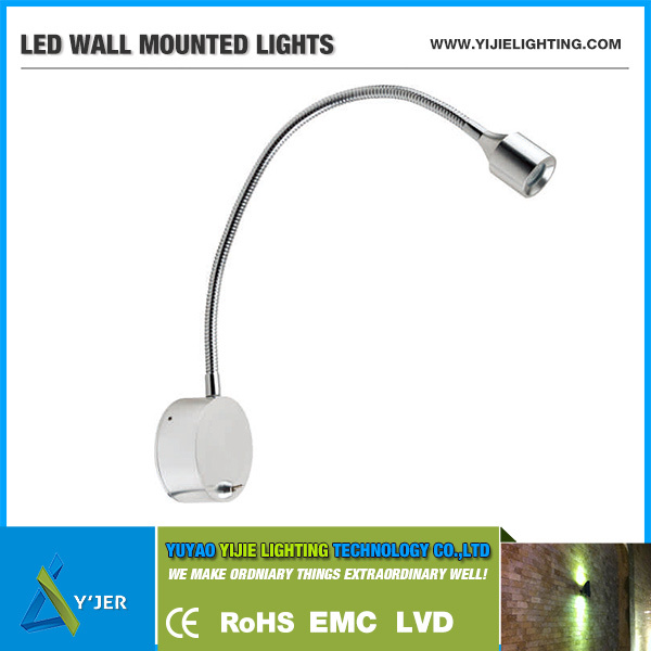 グースネックyjb-0001ip20柔軟な首読書ランプ照明用led壁ライトレンタル用のホテル・-LEDの壁ランプ問屋・仕入れ・卸・卸売り