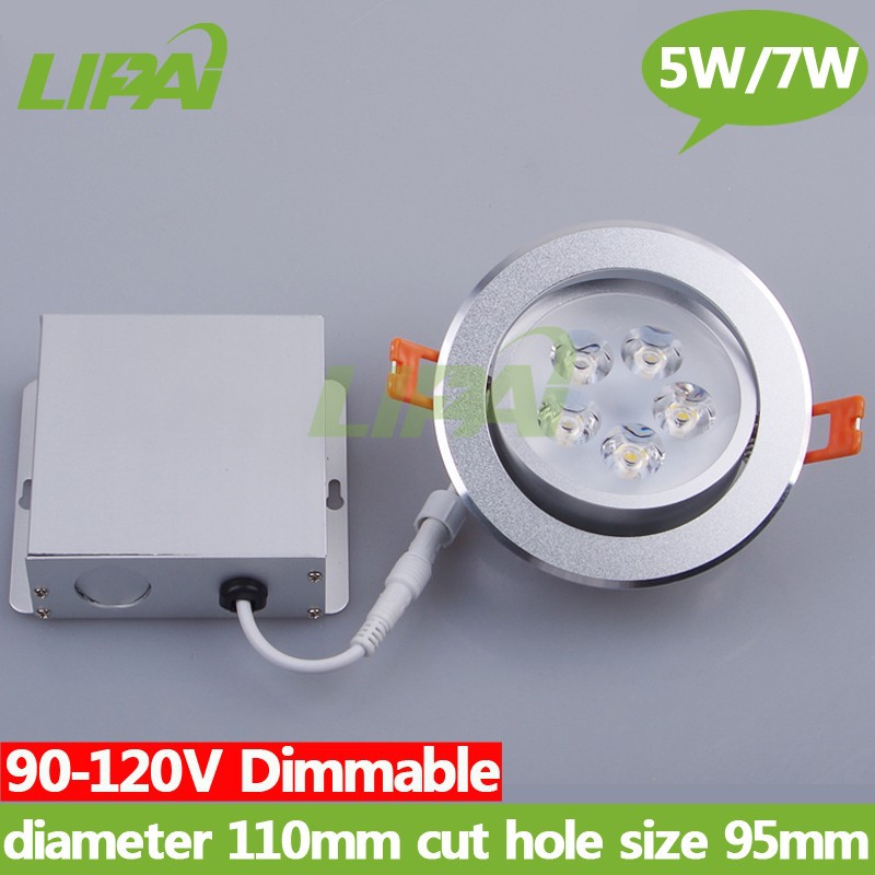 ユーロ市場5w7ワット調光対応ledシーリングライトカット穴アルミボックスを持つ95mmダウンライト-LEDの天井灯問屋・仕入れ・卸・卸売り