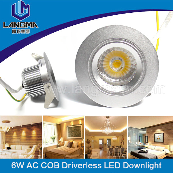 2016最新調光可能6 ワット cob led埋め込み シーリング ライト 、 led シーリング ライト 、 Led凹型ライト-LED Downlights問屋・仕入れ・卸・卸売り