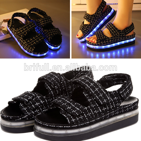 ファッションサンダル2016 ledサンダルプラットフォームled靴-革靴問屋・仕入れ・卸・卸売り
