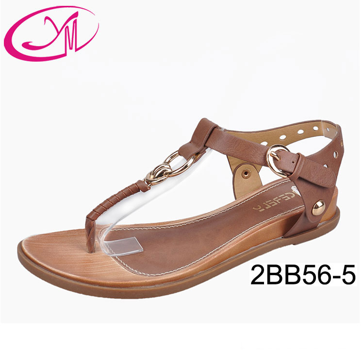 高品質レディーサンダル2BB56低価格レディースサンダル写真2016用ファンシー履物chappal-サンダル問屋・仕入れ・卸・卸売り