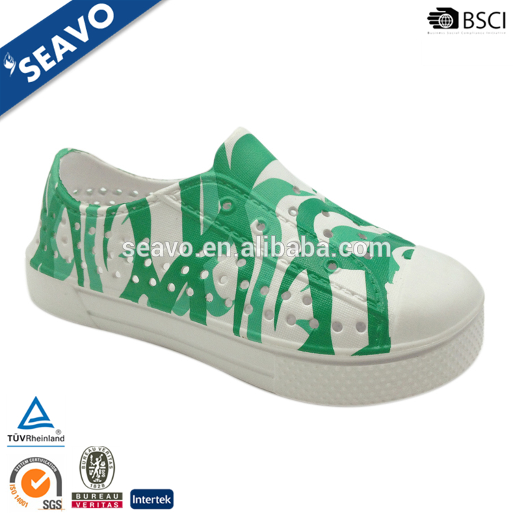 Seavo 2016安い異なるブラジルグリーン迷彩プリント子供プラスチックヌード下駄-クロックス問屋・仕入れ・卸・卸売り