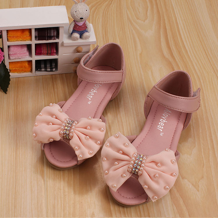 子供靴夏ファンシーちょう結び女の子サンダル靴で広州-サンダル問屋・仕入れ・卸・卸売り