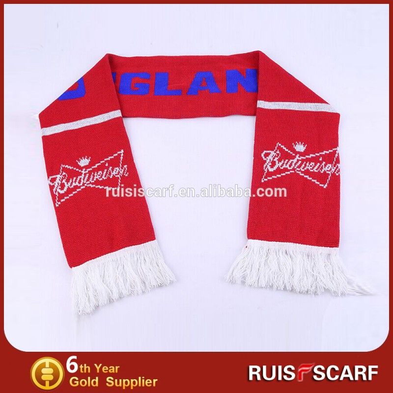 oem綿とポリエステル赤赤スポーツファンのフットボールチームのスカーフのスカーフ-マフラー、帽子、手袋セット問屋・仕入れ・卸・卸売り