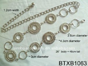 の金属ベルト/の金属のチェーンベルト/金属チェーンとリングベルトのラインストーンラウンド/衣服の付属品-チェーンベルト問屋・仕入れ・卸・卸売り